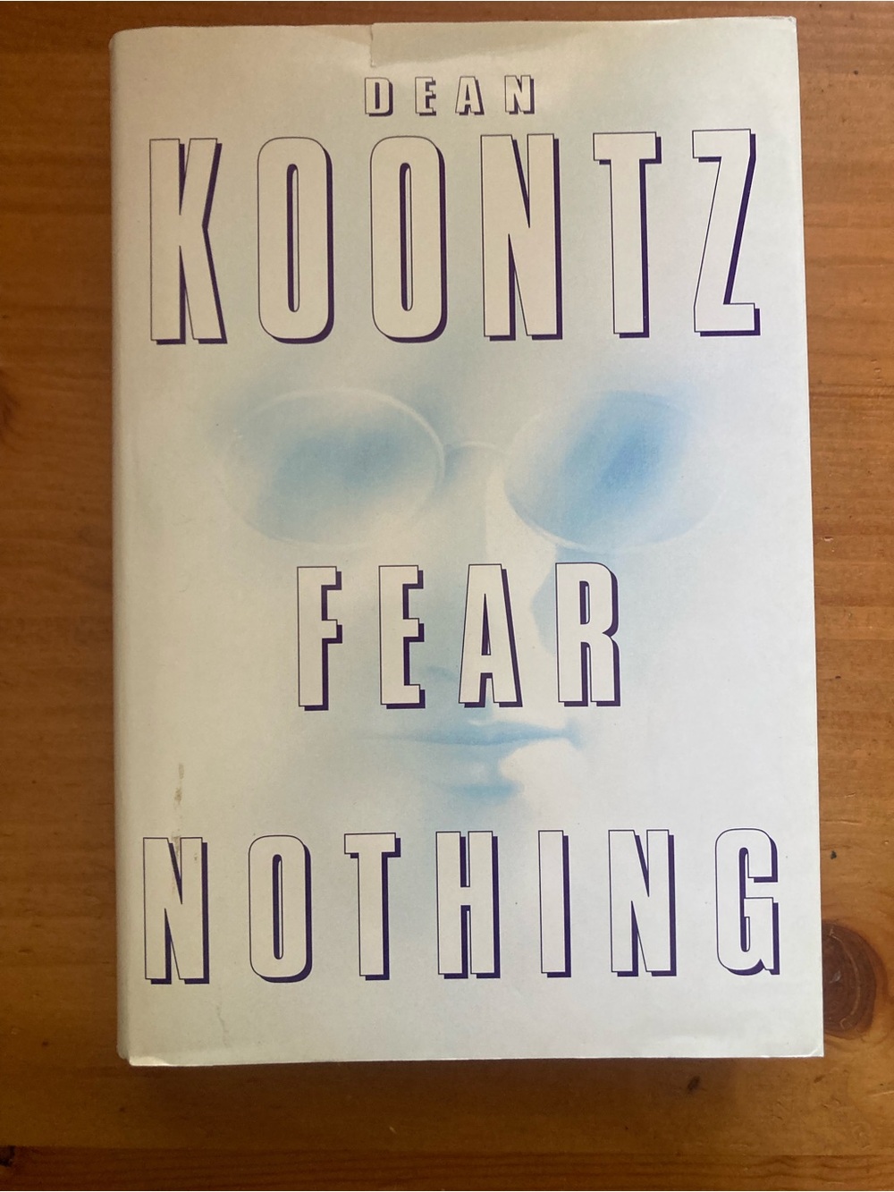 Dean Koontz "Fear Nothing" Hardcover Book - White with Purple Text